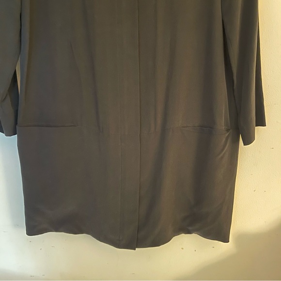 COS black 100% silk shirt dress with hidden zipper & button - European size 36. - Picture 6 of 9